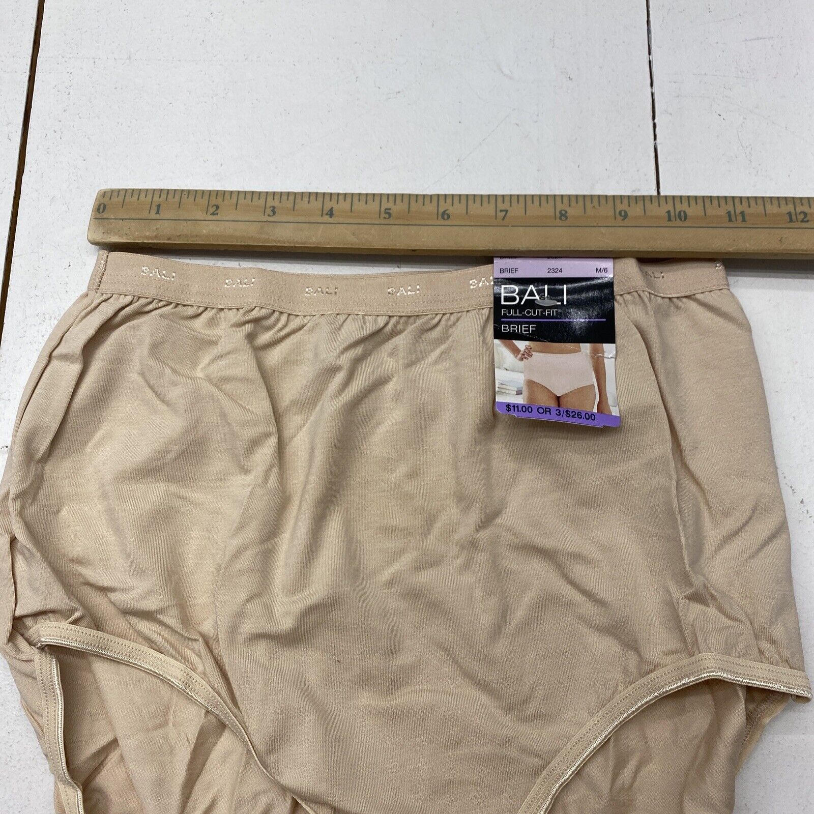 Bali Designs Womens Full-Cut-Fit Stretch Cotton Brief(2324)-Soft Taupe-7 at   Women's Clothing store