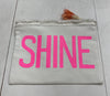 Sundry Clutch White Tassel Pink Spell Out Of Sun Shine