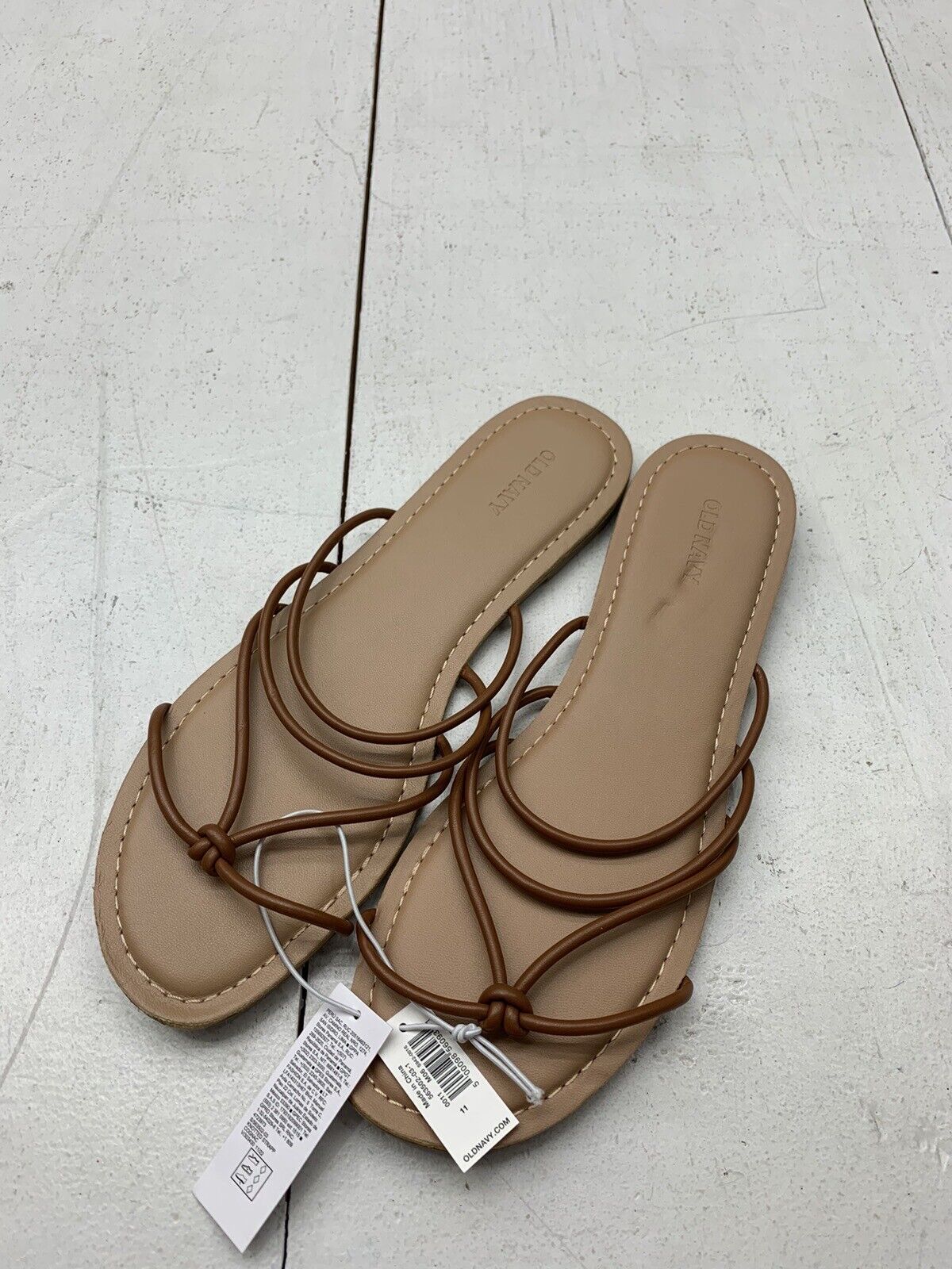 Old Navy Womens Brown Faux Leather Strappy Sandals Size 11 - beyond exchange