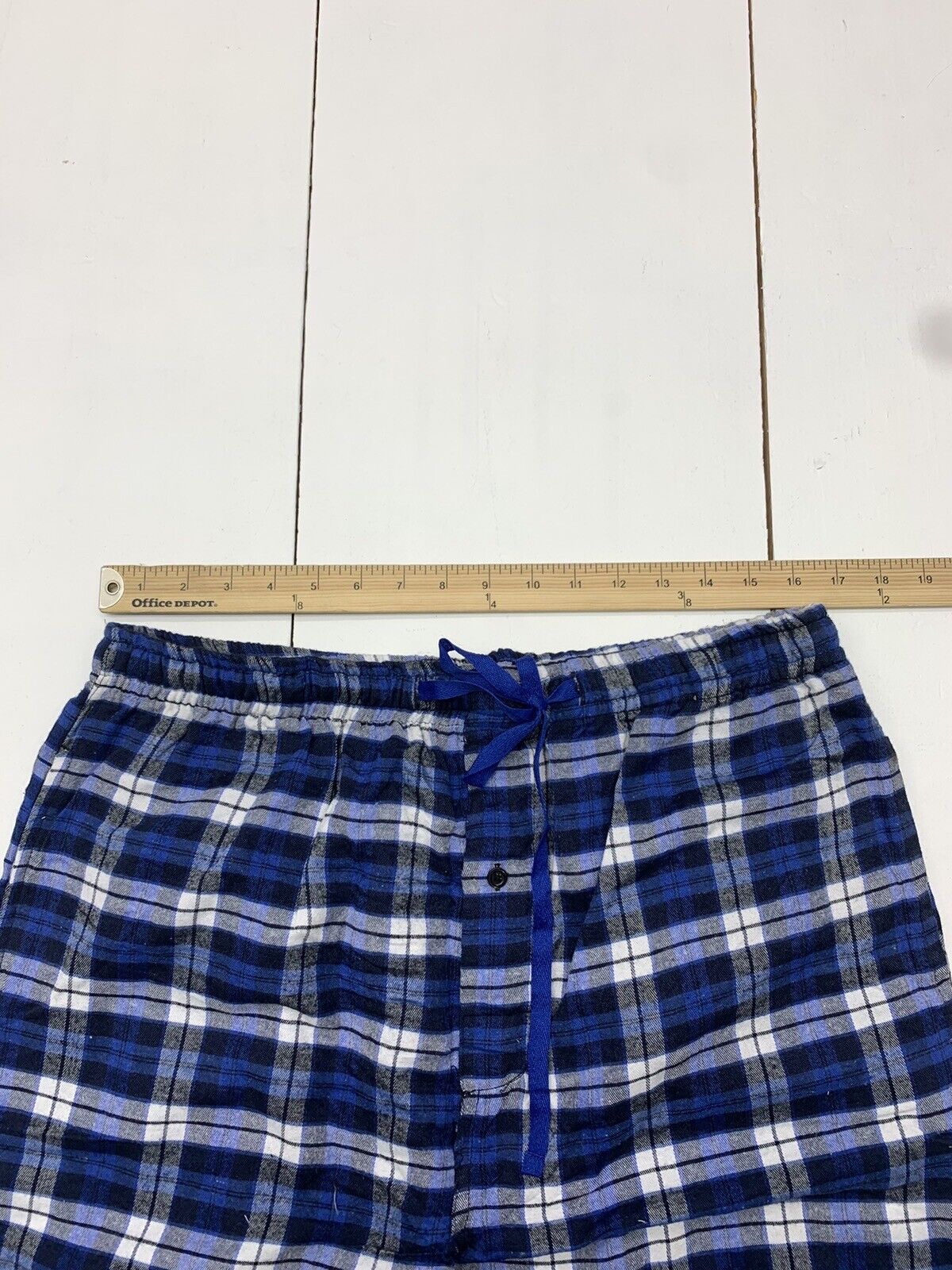 Real Essentials Mens Blue Plaid Pajama Pants Size Large - beyond exchange