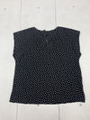 Express Womens Black Polka Dot Short Sleeve Blouse Size Small
