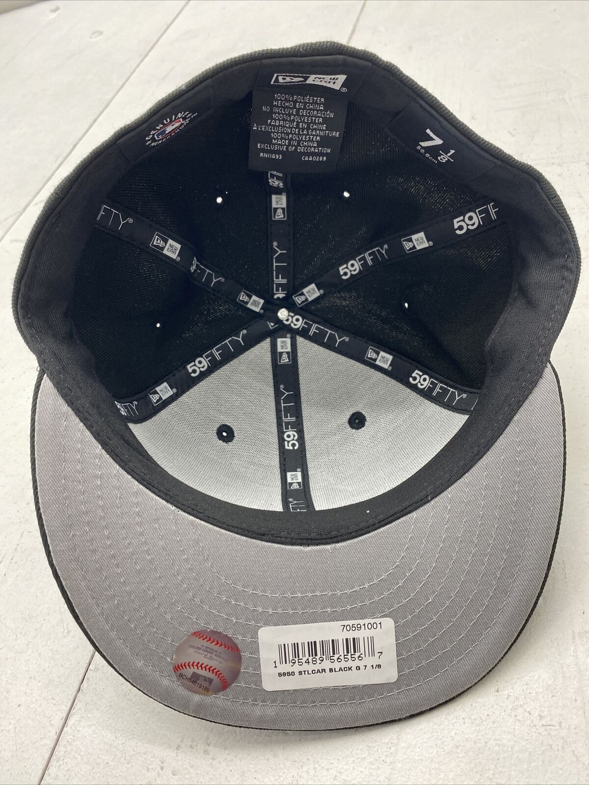 St. Louis Cardinals New Era 59Fifty Fitted 7 1/4 Hat Cap MLB Baseball Gray  Black