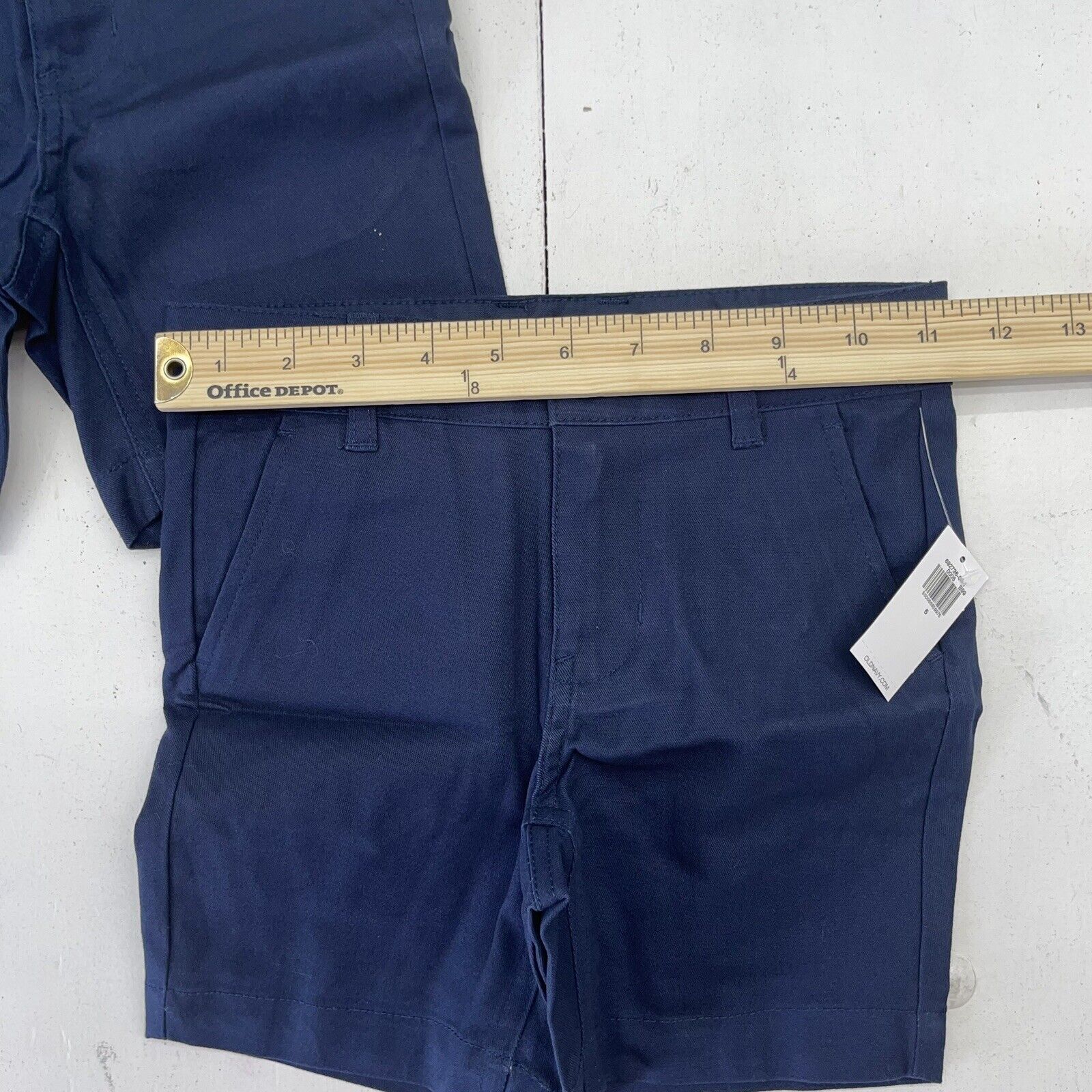 Old Navy Blue Built In Flex Twill Straight Shorts Boys Size 8 Slim NEW -  beyond exchange