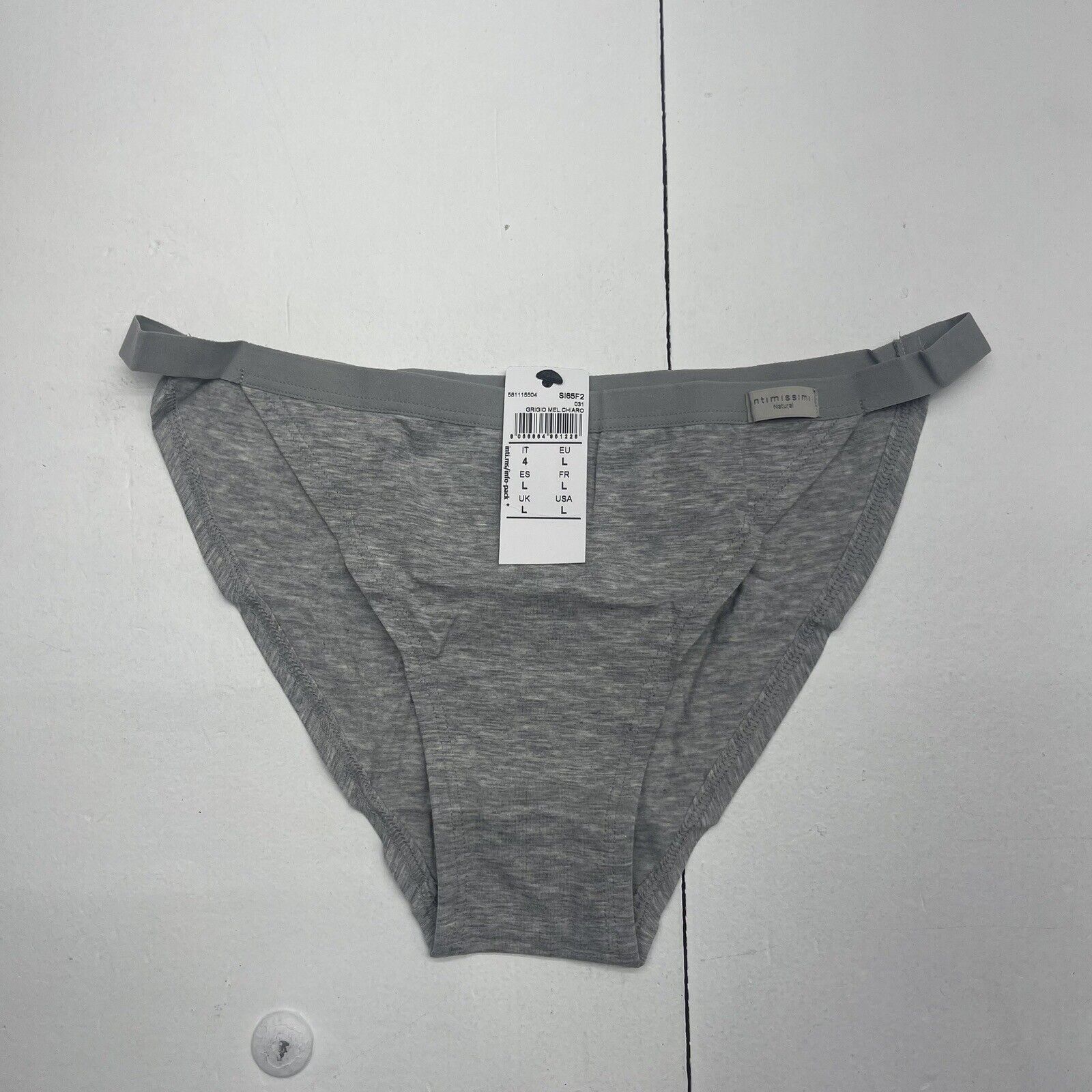 Intimissimi Gray Cotton String Bikini Underwear Women's Size Large