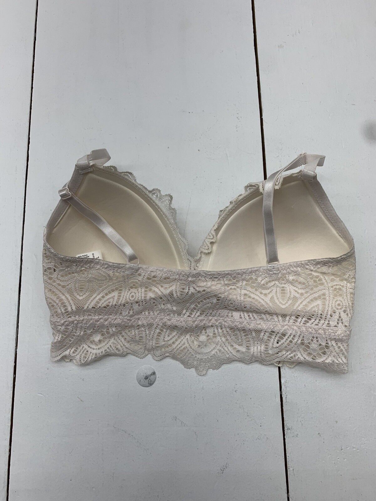 Inteco Intimates Womens White Lace Bralette Size Large - beyond