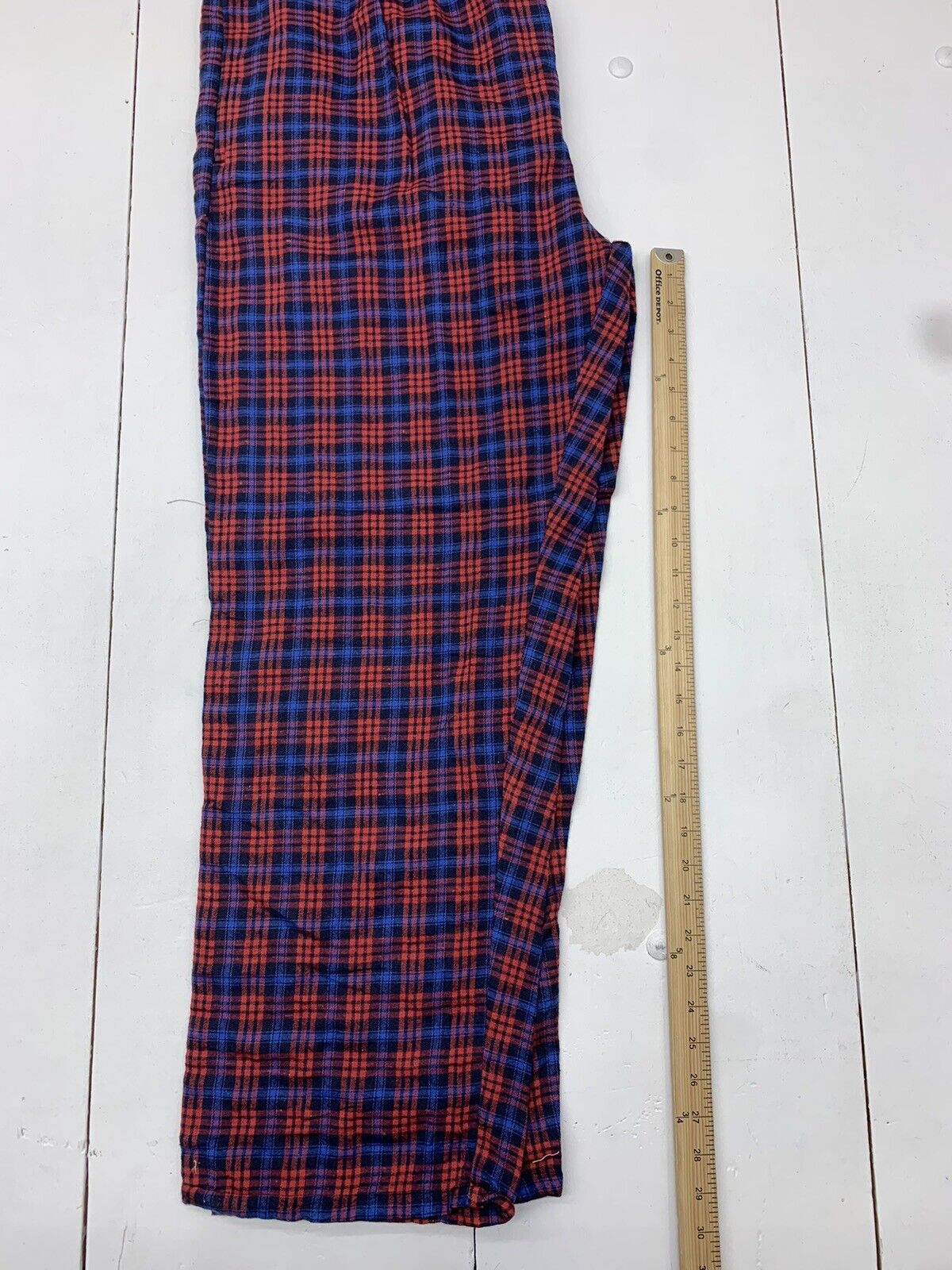 Real Essentials Mens Blue Red Plaid Pajama Pants Size XXXL - beyond exchange