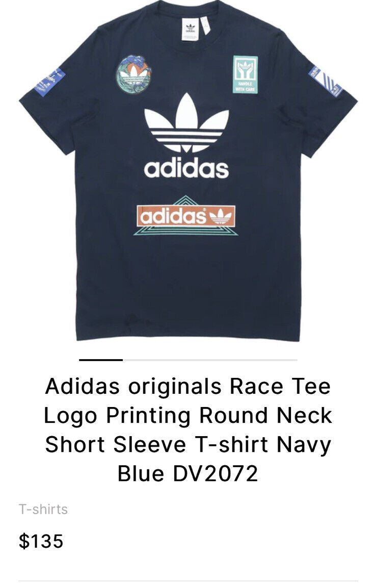 Race Multiple Size Mens beyond Tee Shirt Blue Originals - T Large Logos Adidas exchange