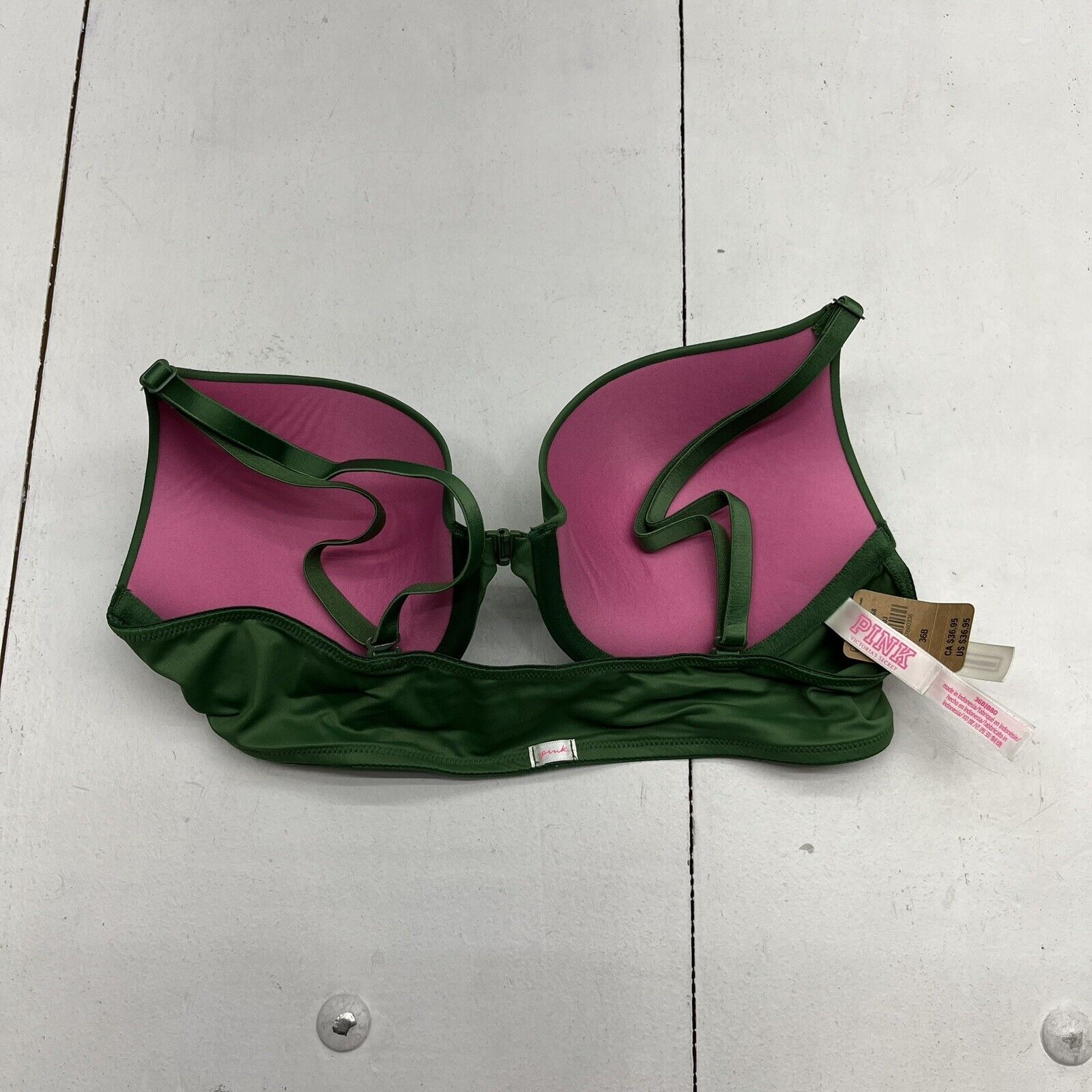Buy Victoria's Secret PINK Happy Camper Green Wear Everywhere Smooth Push  Up T-Shirt Bra from Next Luxembourg