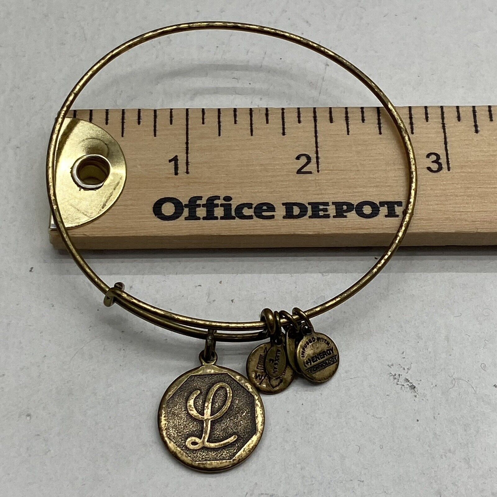 Alex and ani store initial l bangle