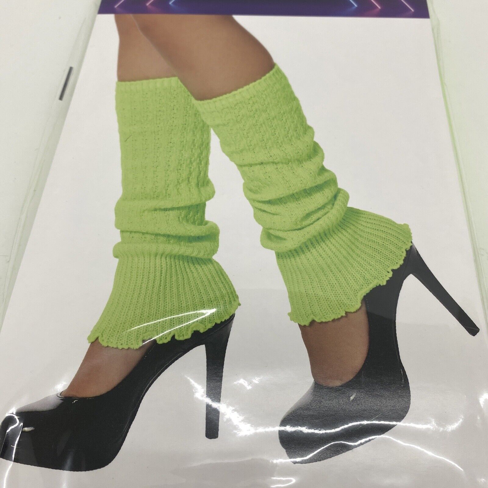 Spirit Halloween Neon Green Leg Warmers Halloween Costume Adult