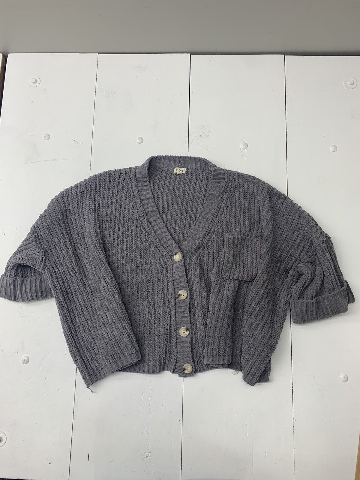 KNIT SWEATER - Mid-gray