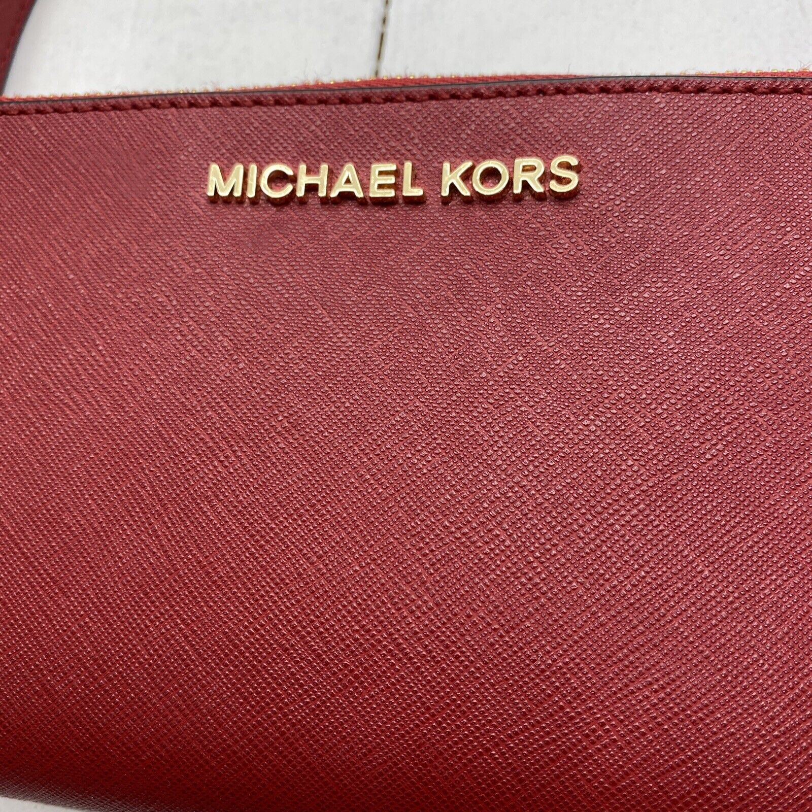 Michael Kors Outlet: Michael Jet wallet set in textured leather - Red