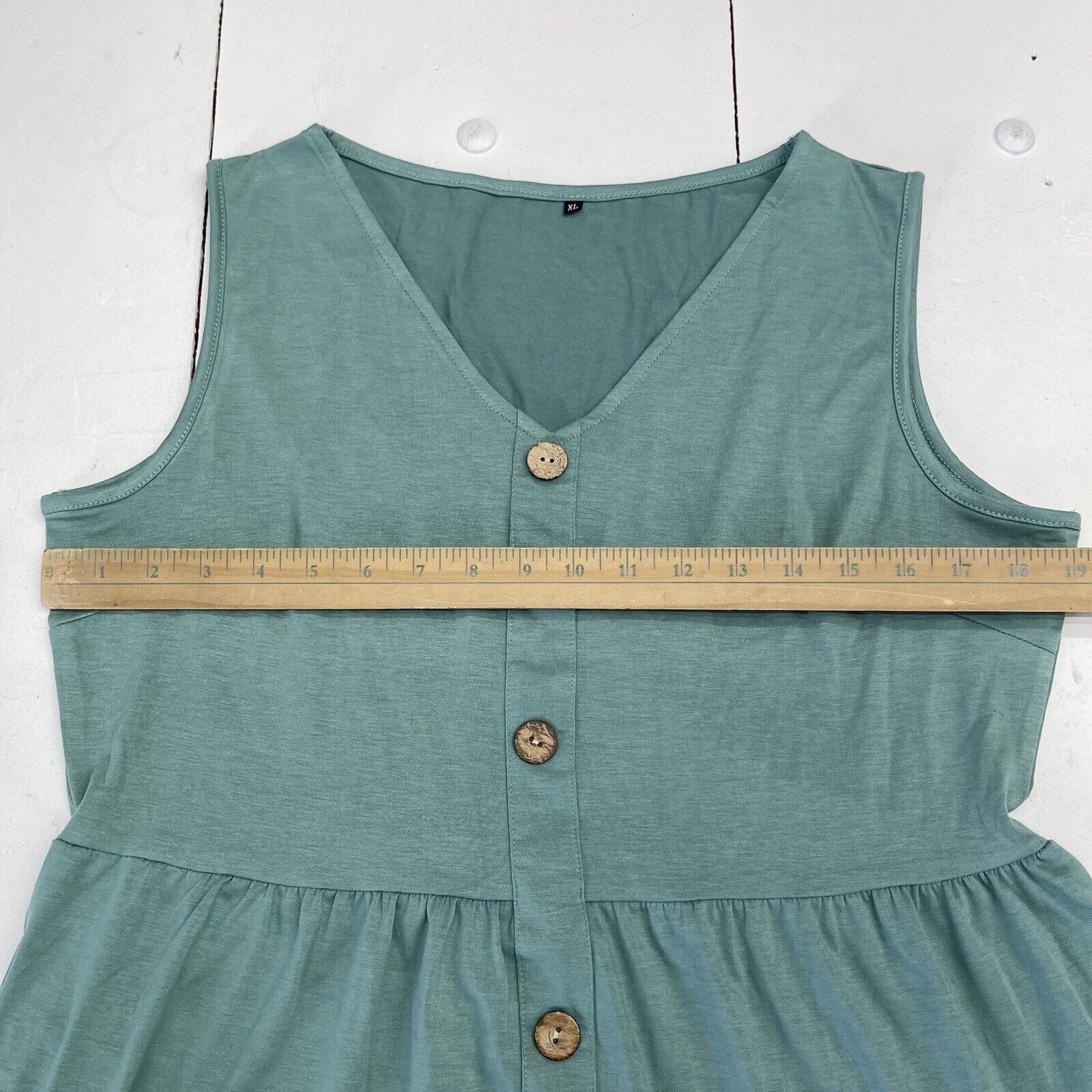 Button Detail Sleeveless Dress