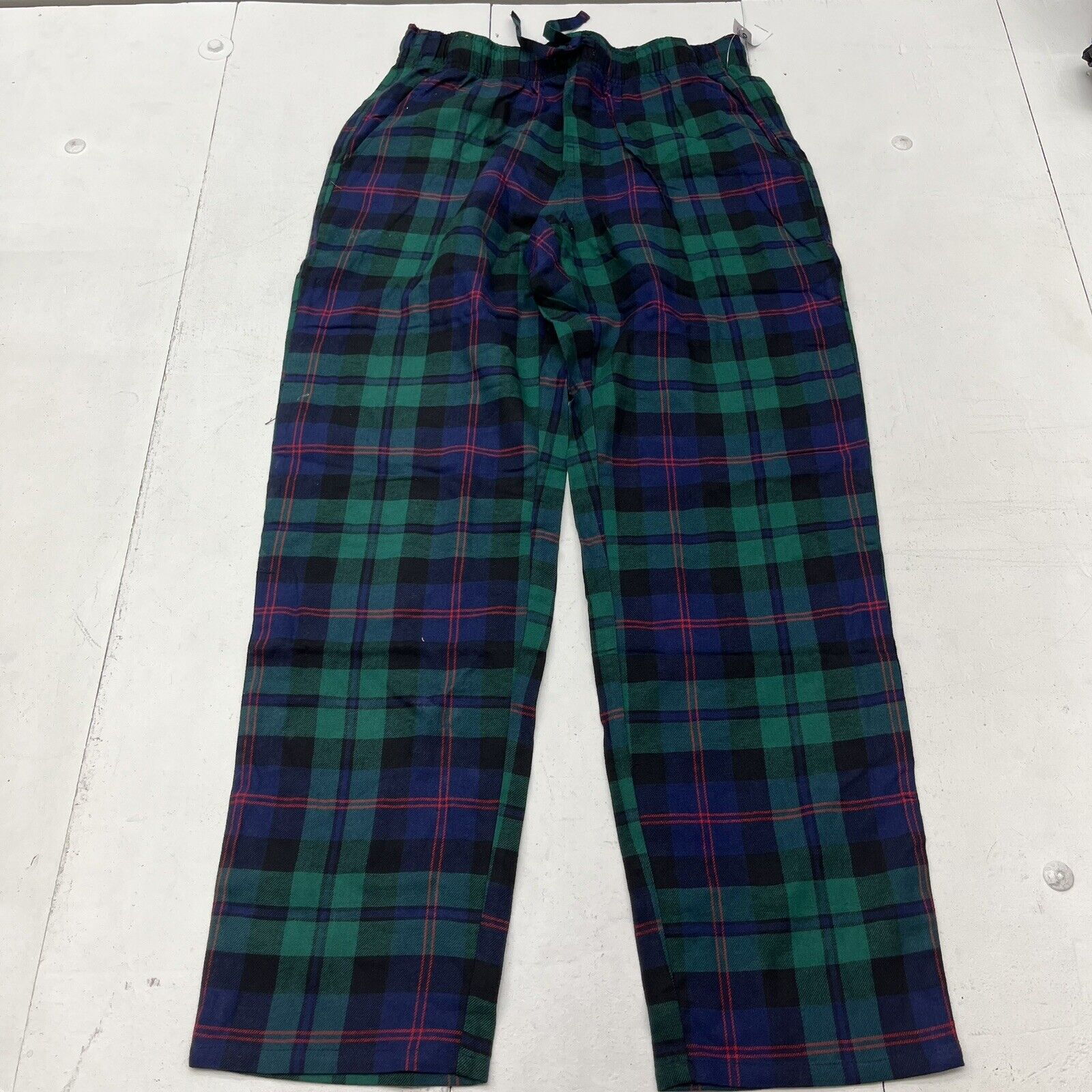 Old Navy Green & Blue Plaid Double-Brushed Pajama Pants Men’s Size Medium  NEW