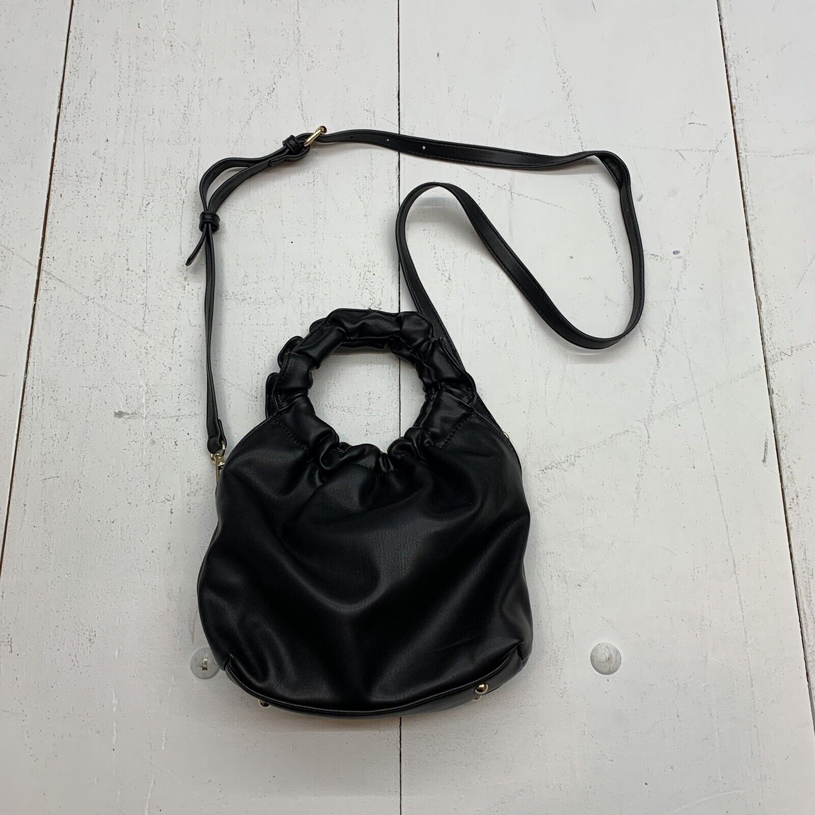 MADISON WEST Black Convertible Wristlet Clutch Crossbody Bag Purse ~ EUC ~  WOW