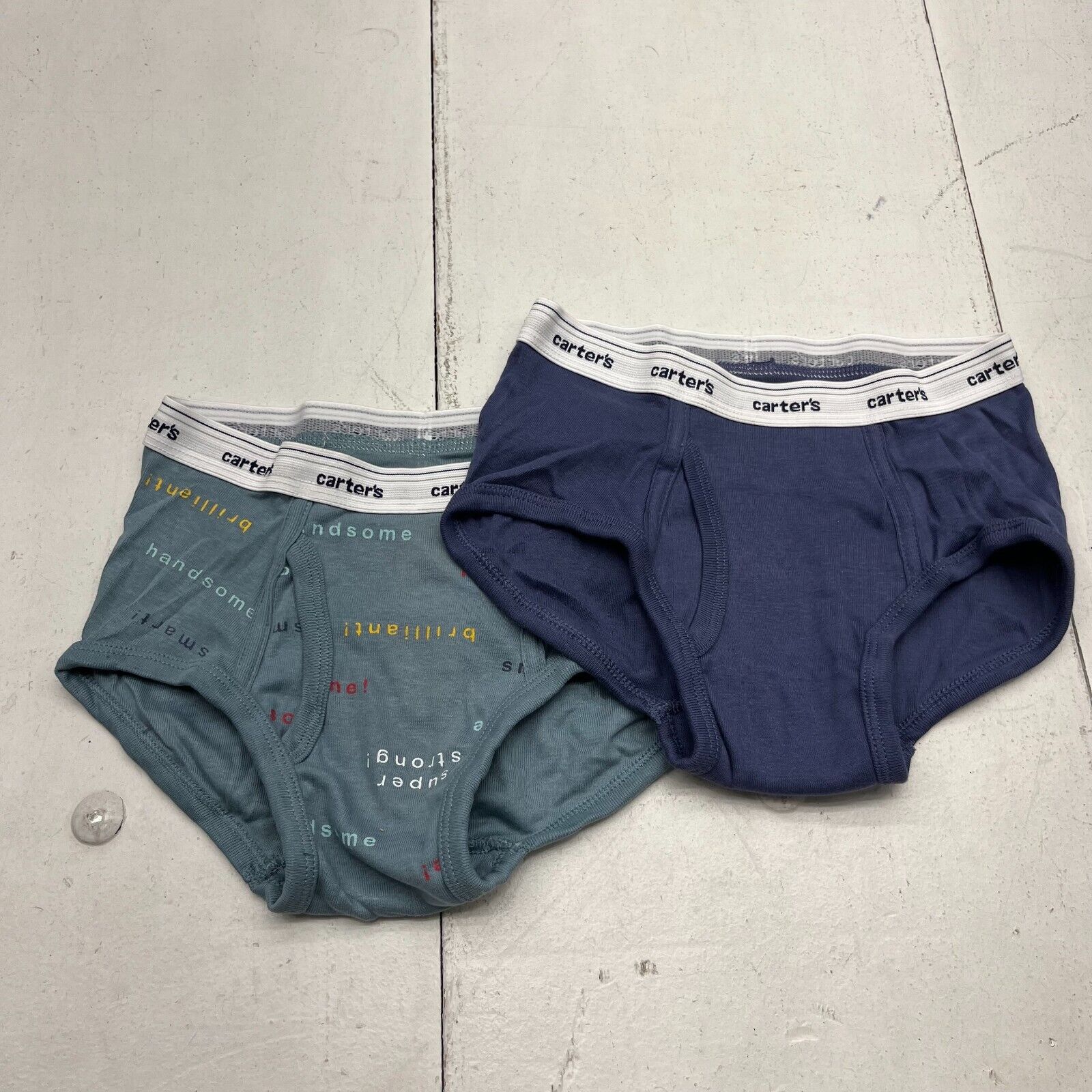 Carters Blue & Gray 2 Pack Briefs Boys Size 8 NEW