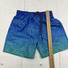 Blue Ombré Palm Tree Print Swim Trunks Boys Size 8 NEW