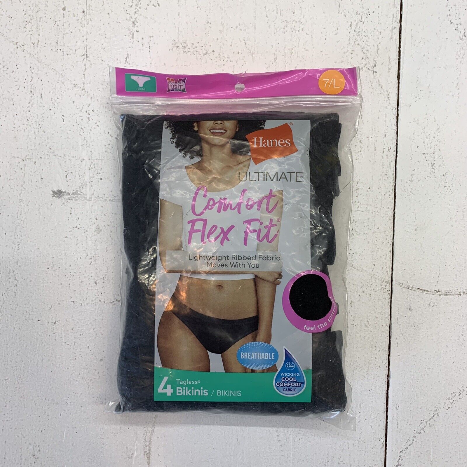 Hanes Ultimate Women's Cool Comfort Microfiber Bikini Underwear, 4-Pack 
