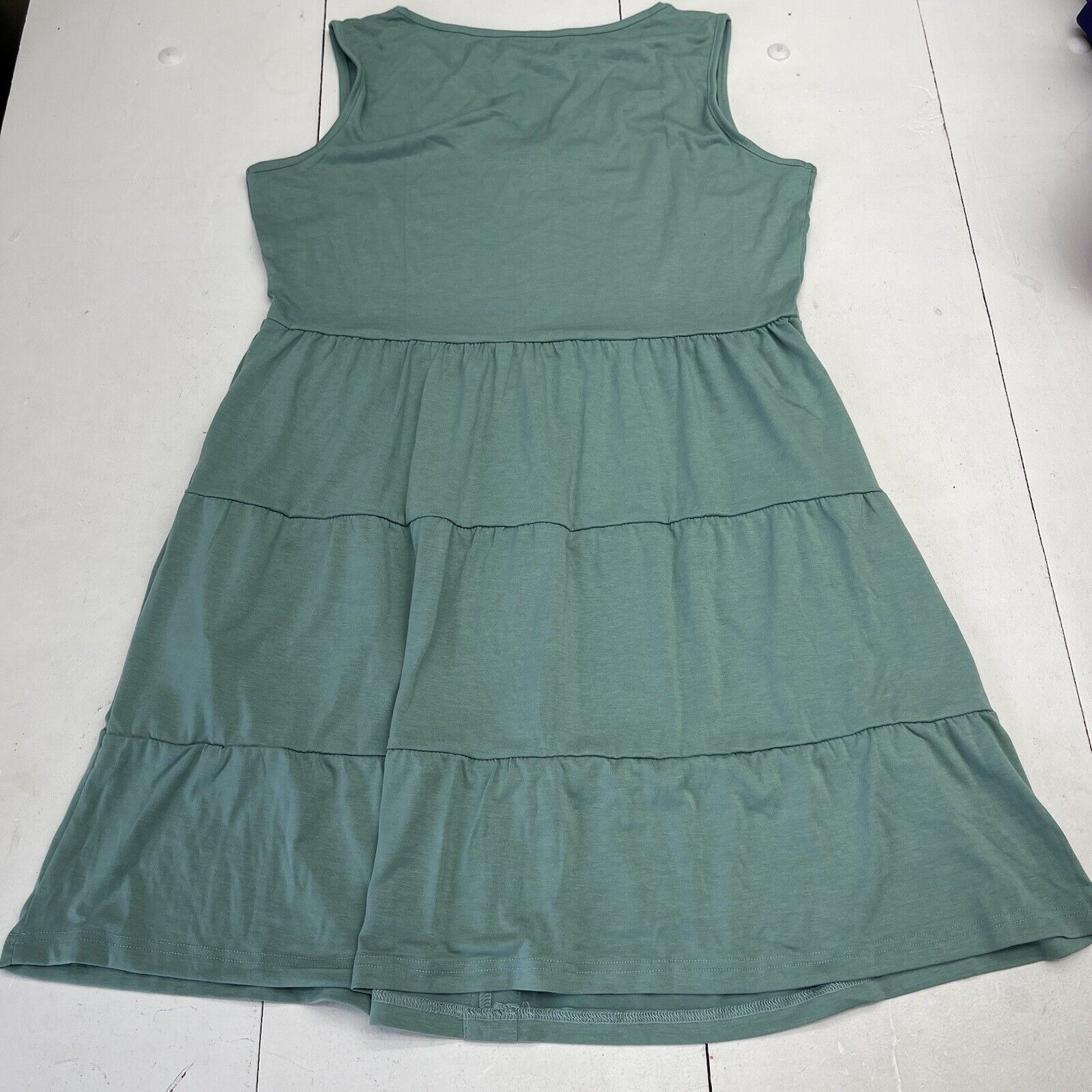 Mitilly Green Button Detail Sleeveless Dress Women's Size XL