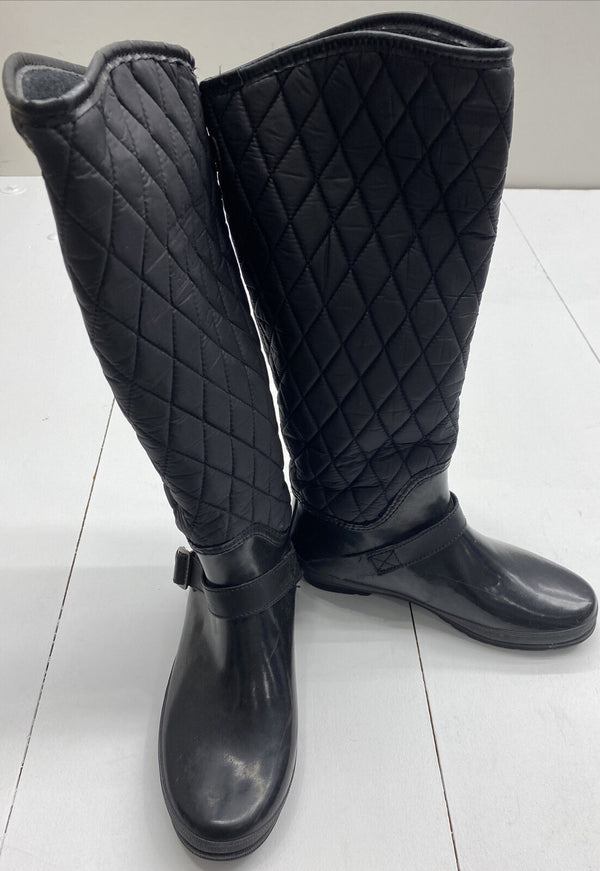 Sperry black hot sale quilted rain boots