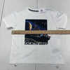 Old Navy White Galactic Drift Graphic Short Sleeve T Shirt Youth Boys XS New