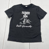 Shein Black Father &amp; Son Graphic T Shirt Youth Boys Size 6