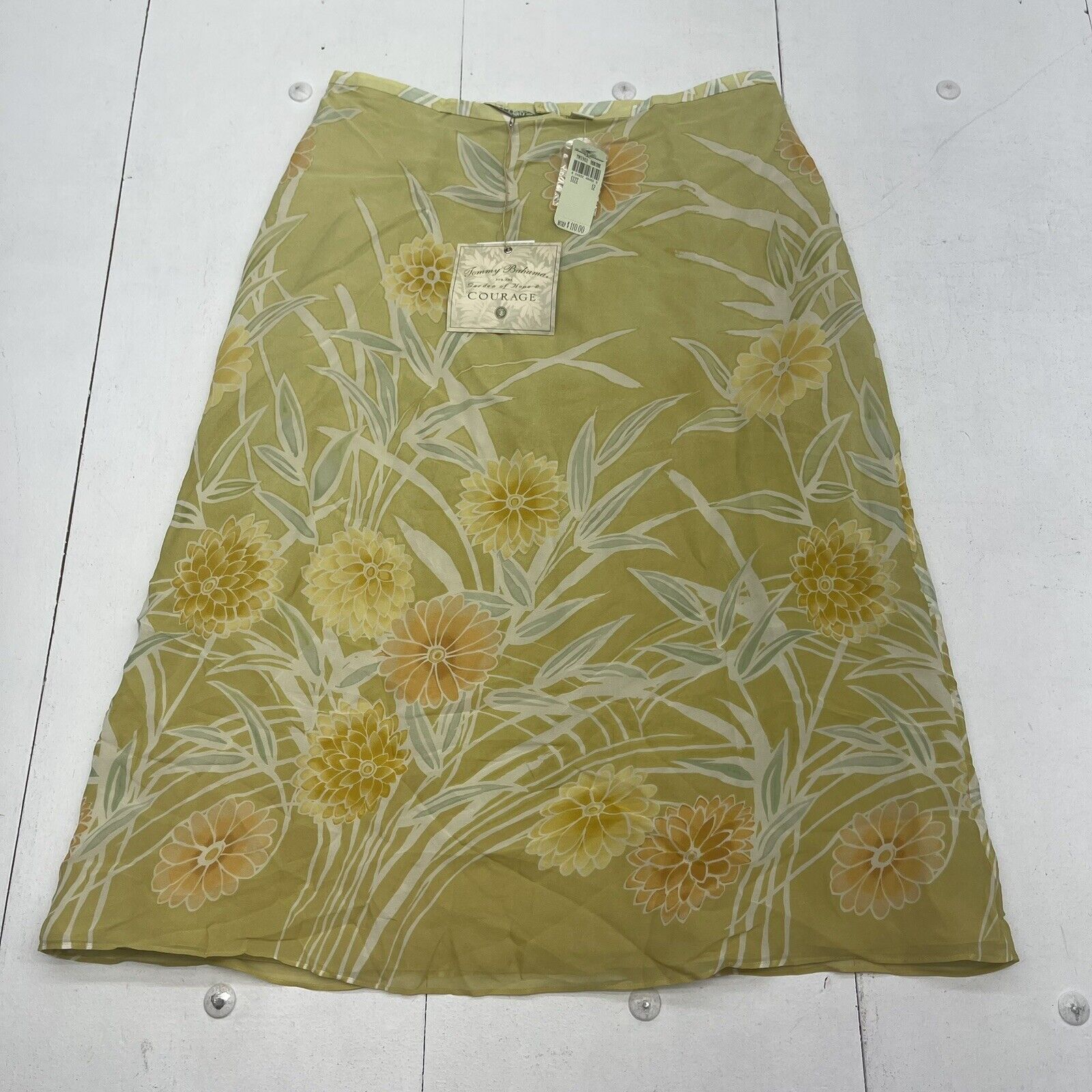 Vintage Tommy Bahama Garden Of Hope & Courage Skirt Green Women's Size -  beyond exchange