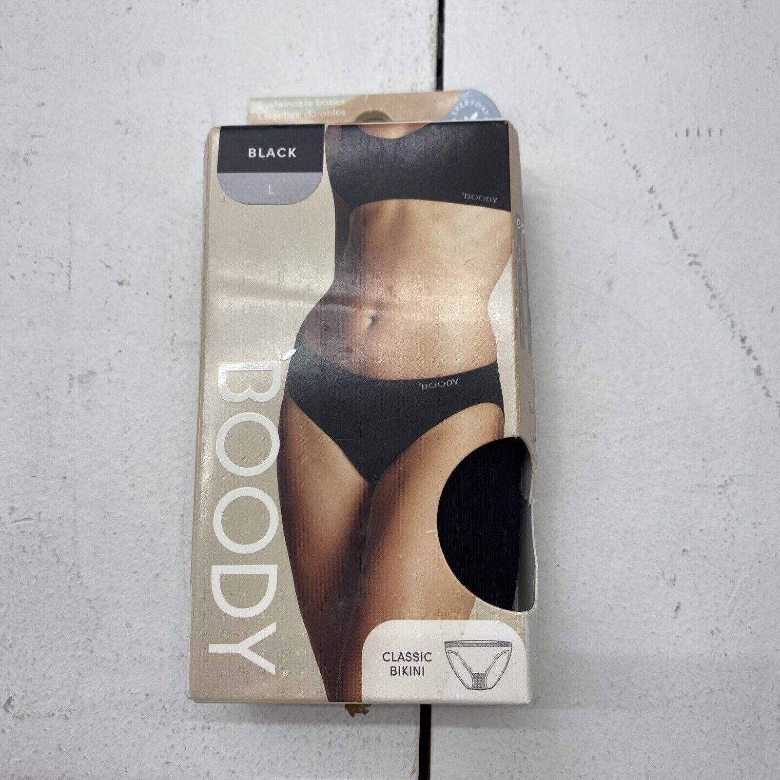 Boody Body EcoWear Classic Bikini Brief Breathable Panties Black