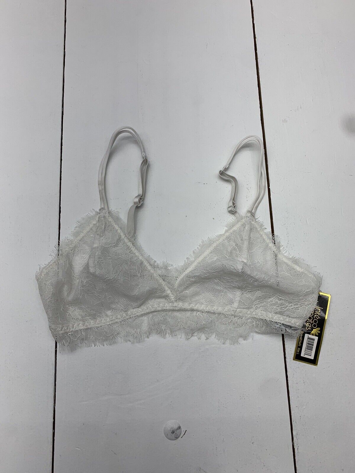 Inteco Intimates Womens White Lace Bralette Size Large - beyond