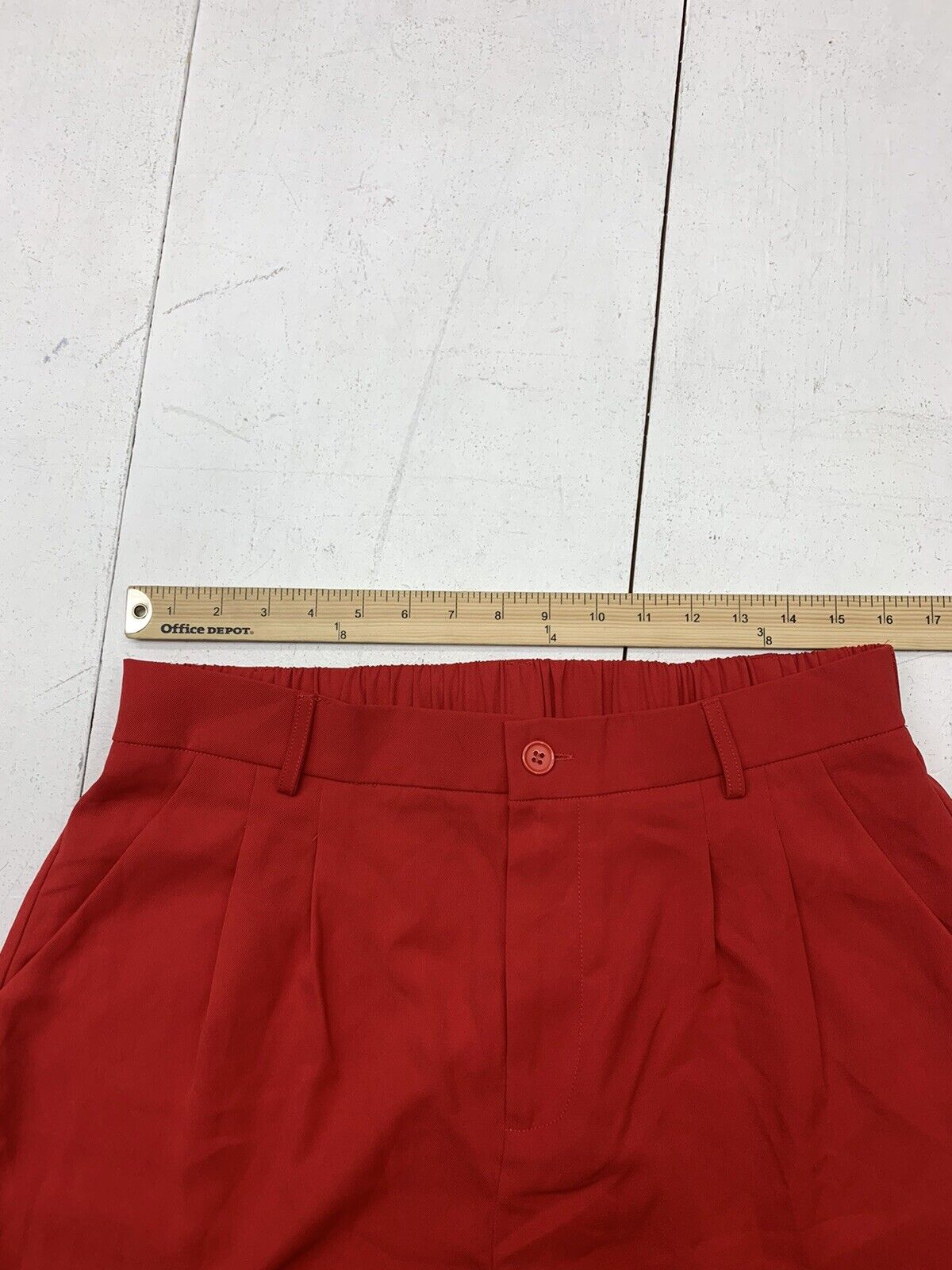 Unbranded Womens Red Elastic Waist Pants Size XL - beyond exchange