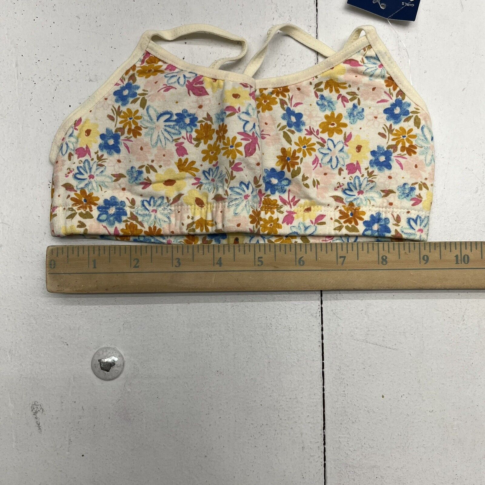 Old Navy Cream & Flower Jersey-Knit Padded Starter Bra 2Pk Girls Size -  beyond exchange