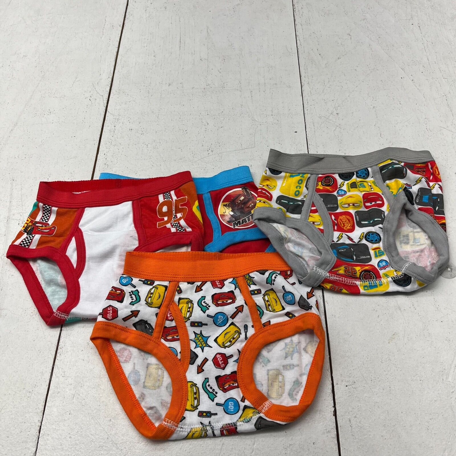 Disney Assorted Cars Print 4 Pack Briefs Boys Size 4T NEW - beyond