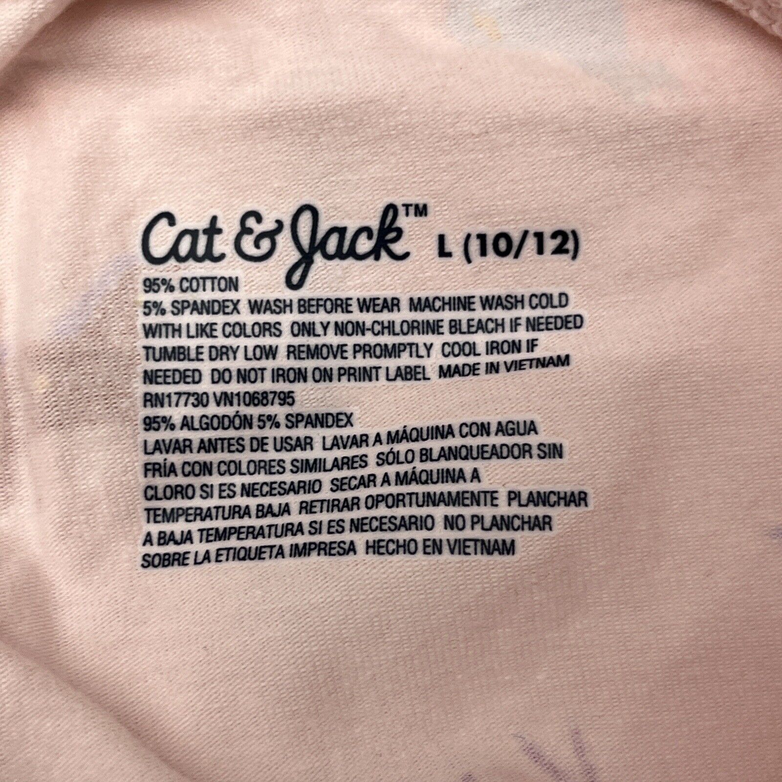 Cat & Jack Pink Unicorn Leggings Girls Size Large (10-12) NEW