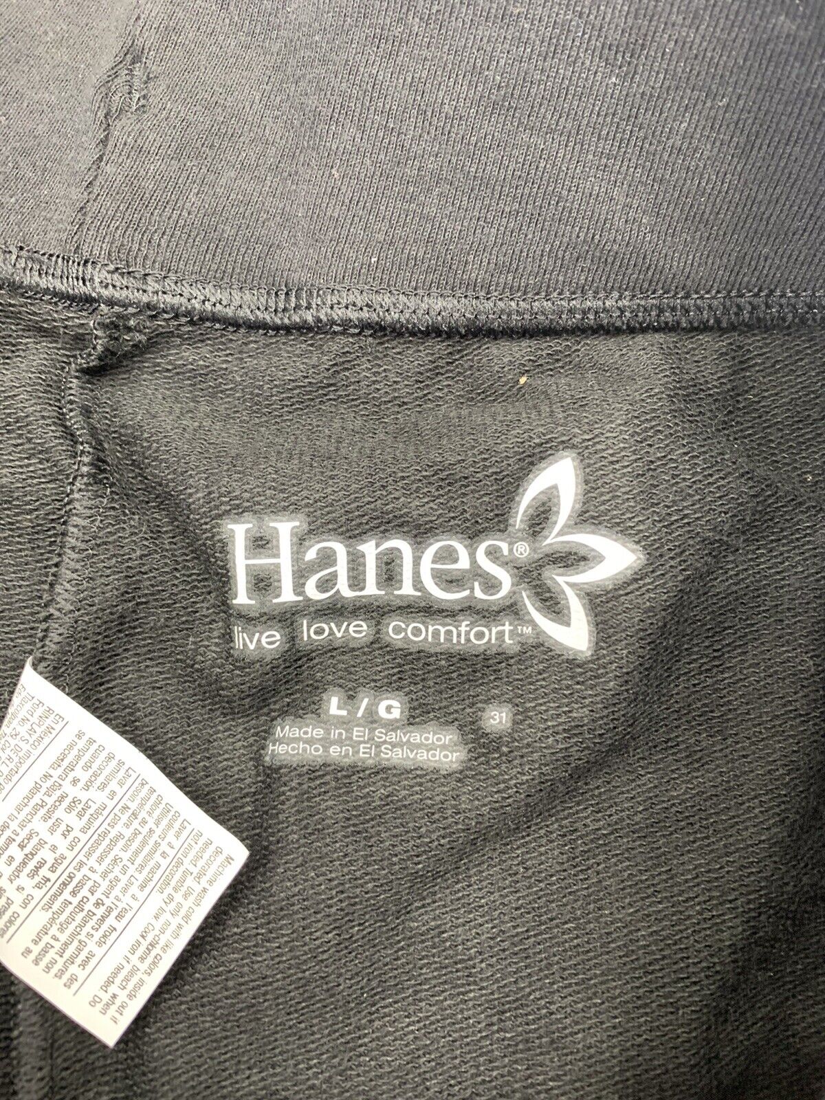 Hanes Womens Black Sweat Shorts Size Large - beyond exchange
