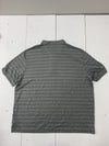 George Mens Grey Striped Polo Short Sleeve Shirt Size 3XL