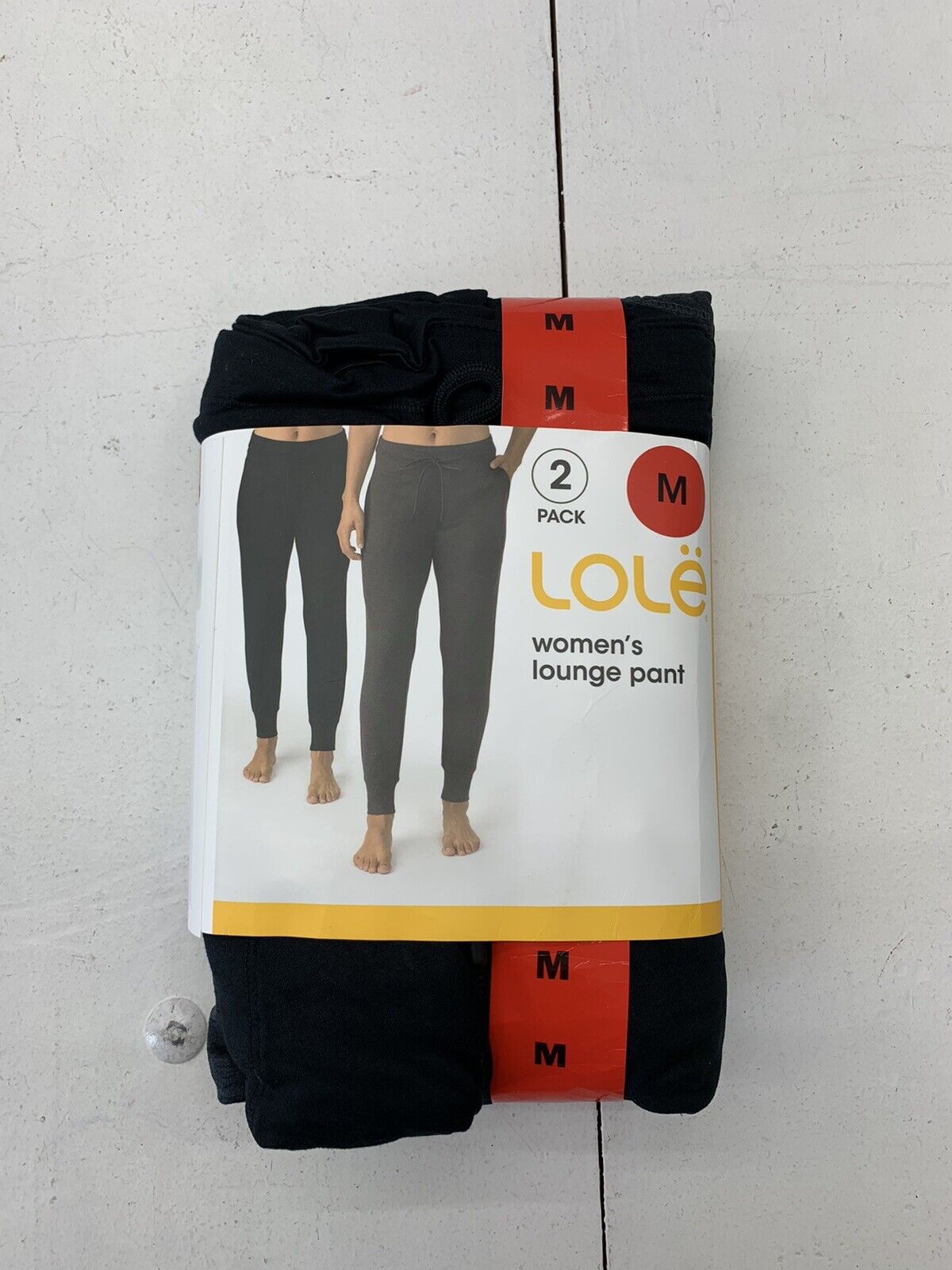 Lole Womens 2 Pack Lounge Pant , Black/Dark Grey, Small