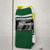 JuDanzy Green &amp; Yellow Striped 2 Pack Knee High Socks Kids One Size NEW