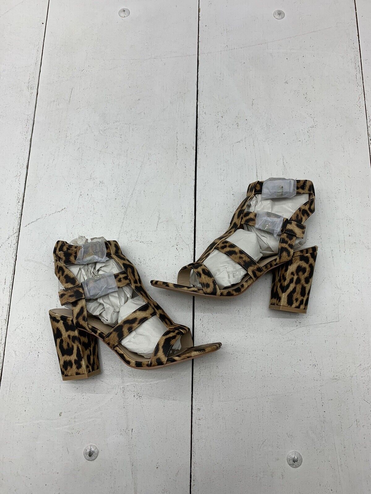 Cheetah sales strappy heels