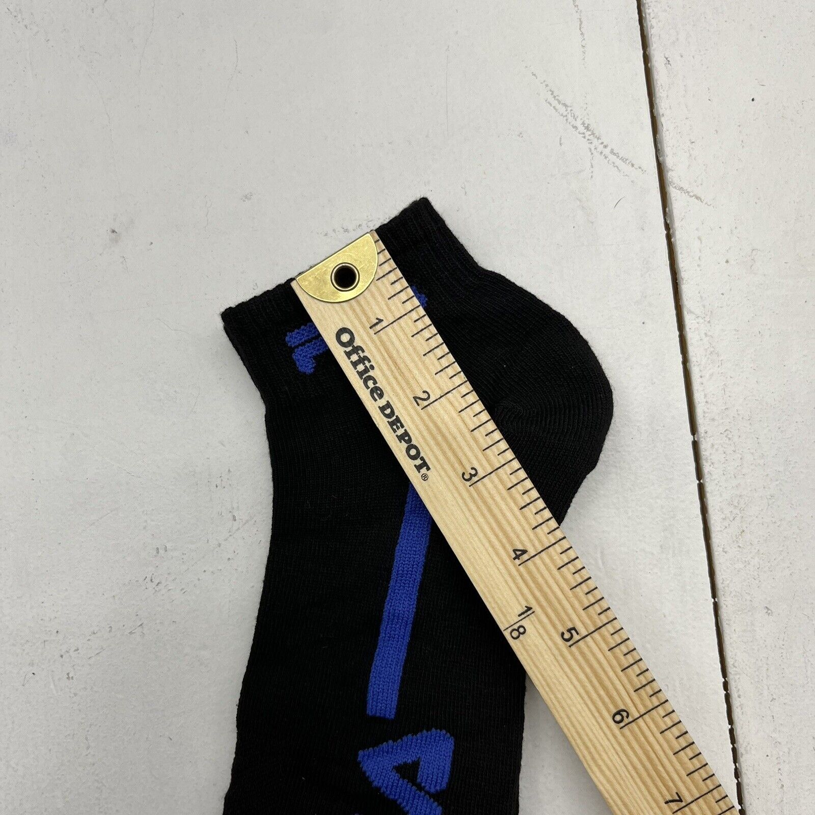 Fila 3 Pack Of Black & Blue Ankle Socks Mens One Size NEW - beyond exchange