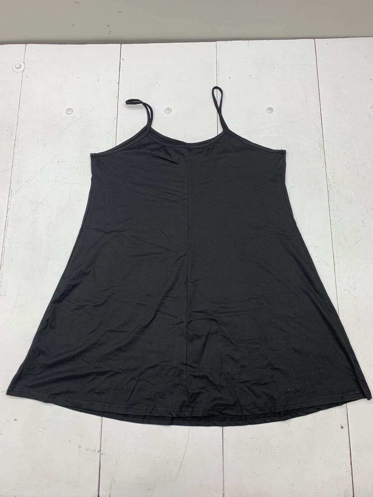 Womens Black Plain Tank Size Small