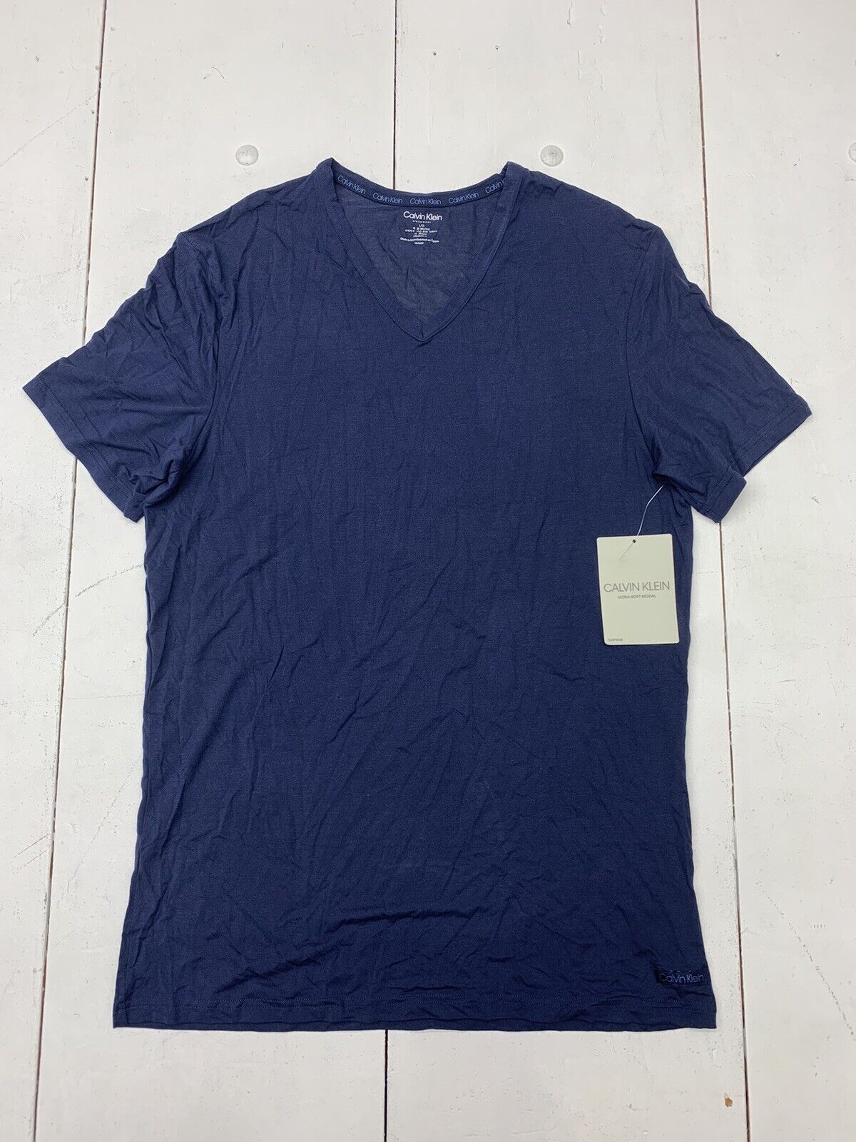 Calvin Klein Womens Dark Blue Sleep Shirt Size Large