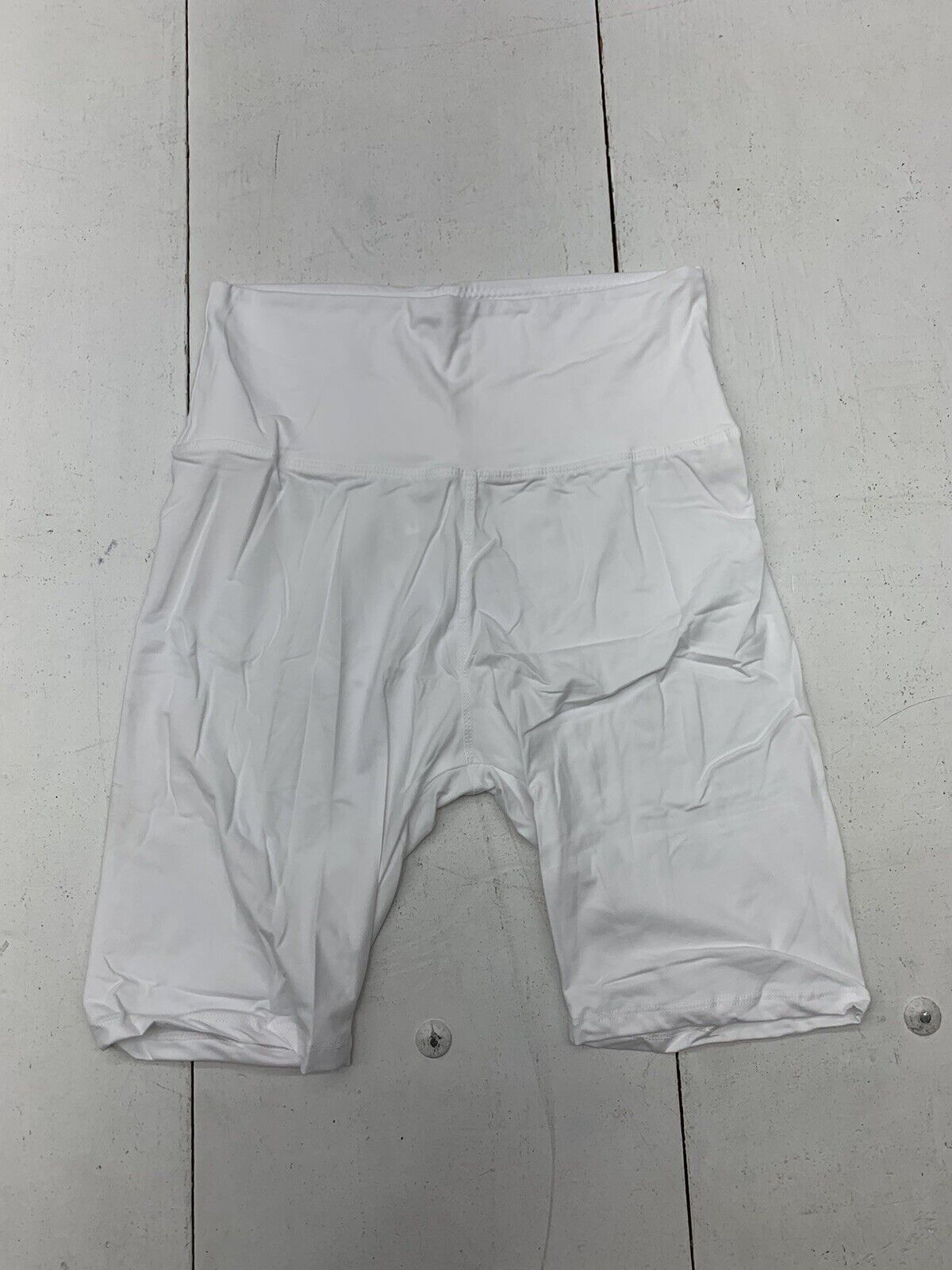 White athletic biker discount shorts