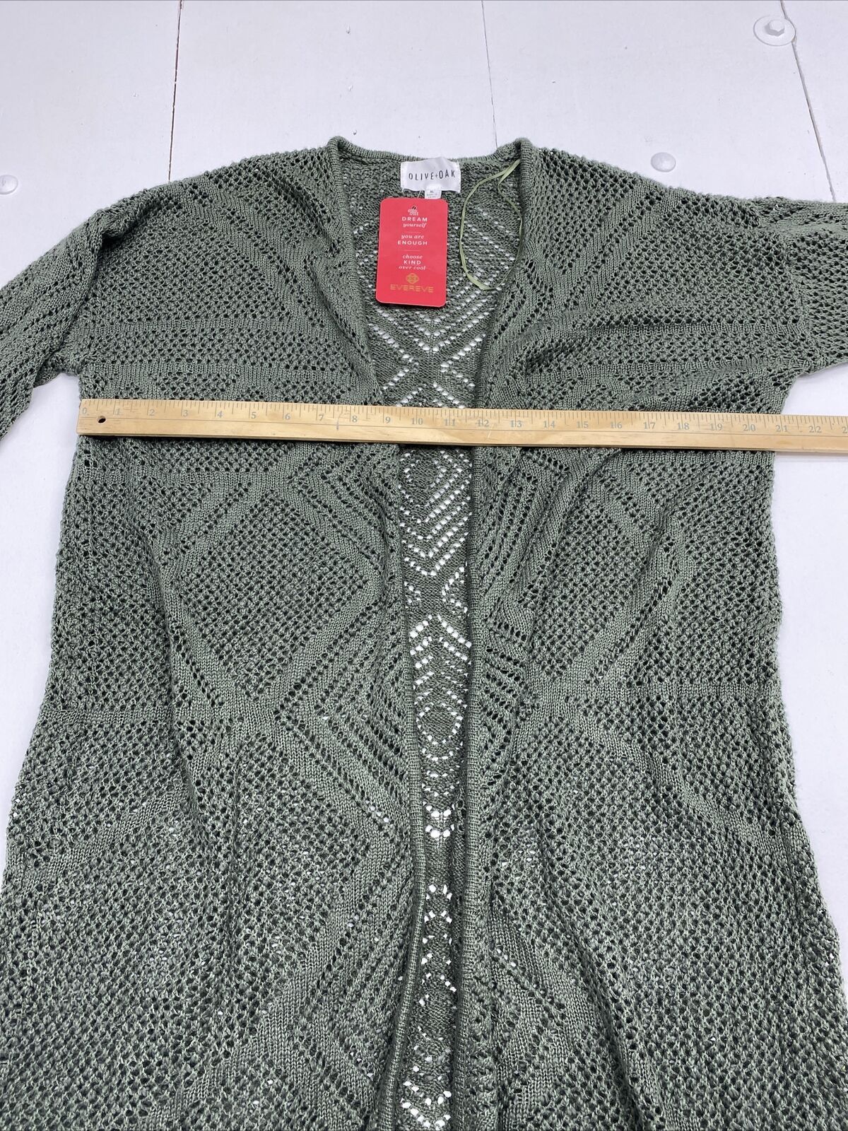 Olive and Oak Women Pullover Open Knit Sweater Size XL Olive, Rose