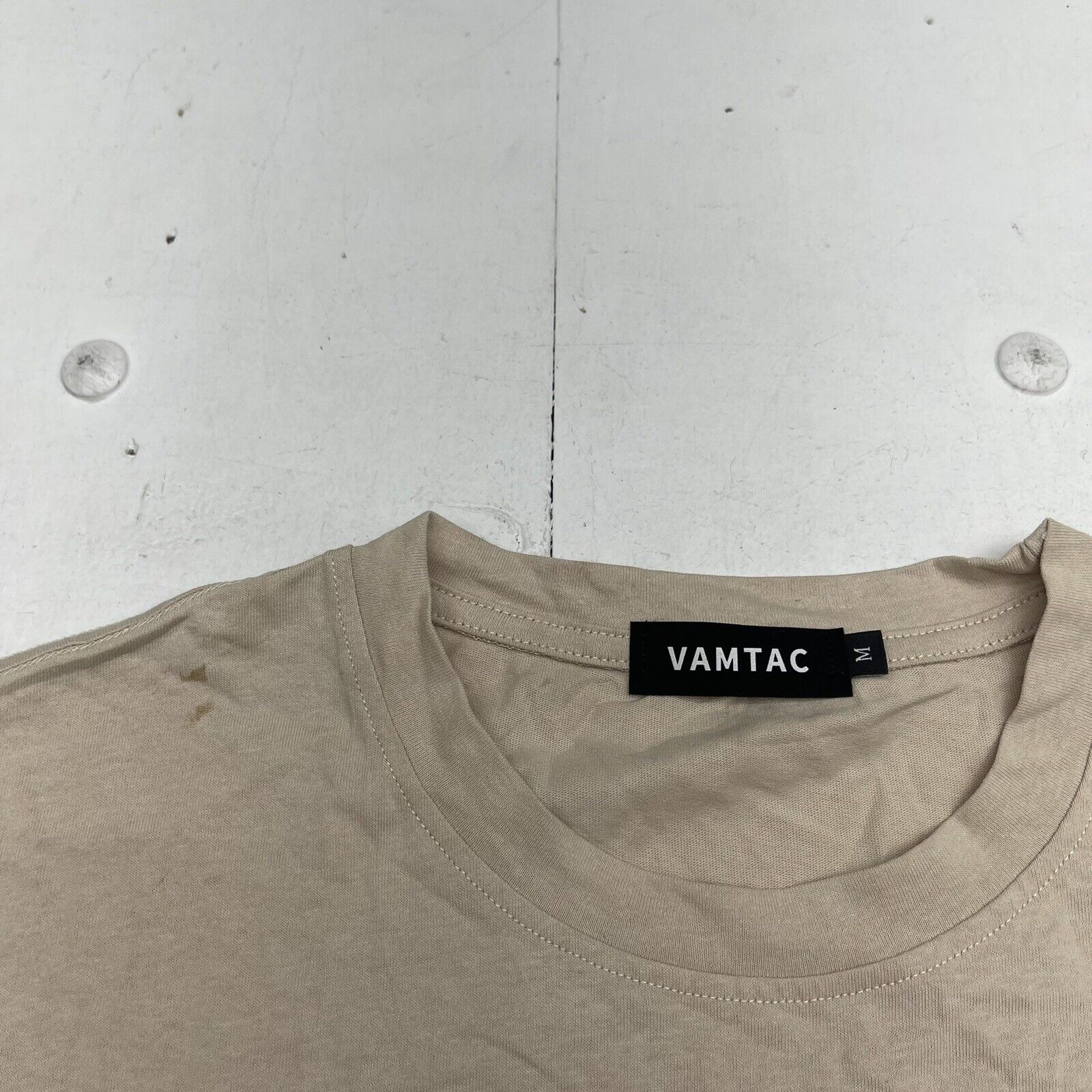 Vamtac Women's Oversized Cotton T Shirt Vintage Solid V Neck Tees