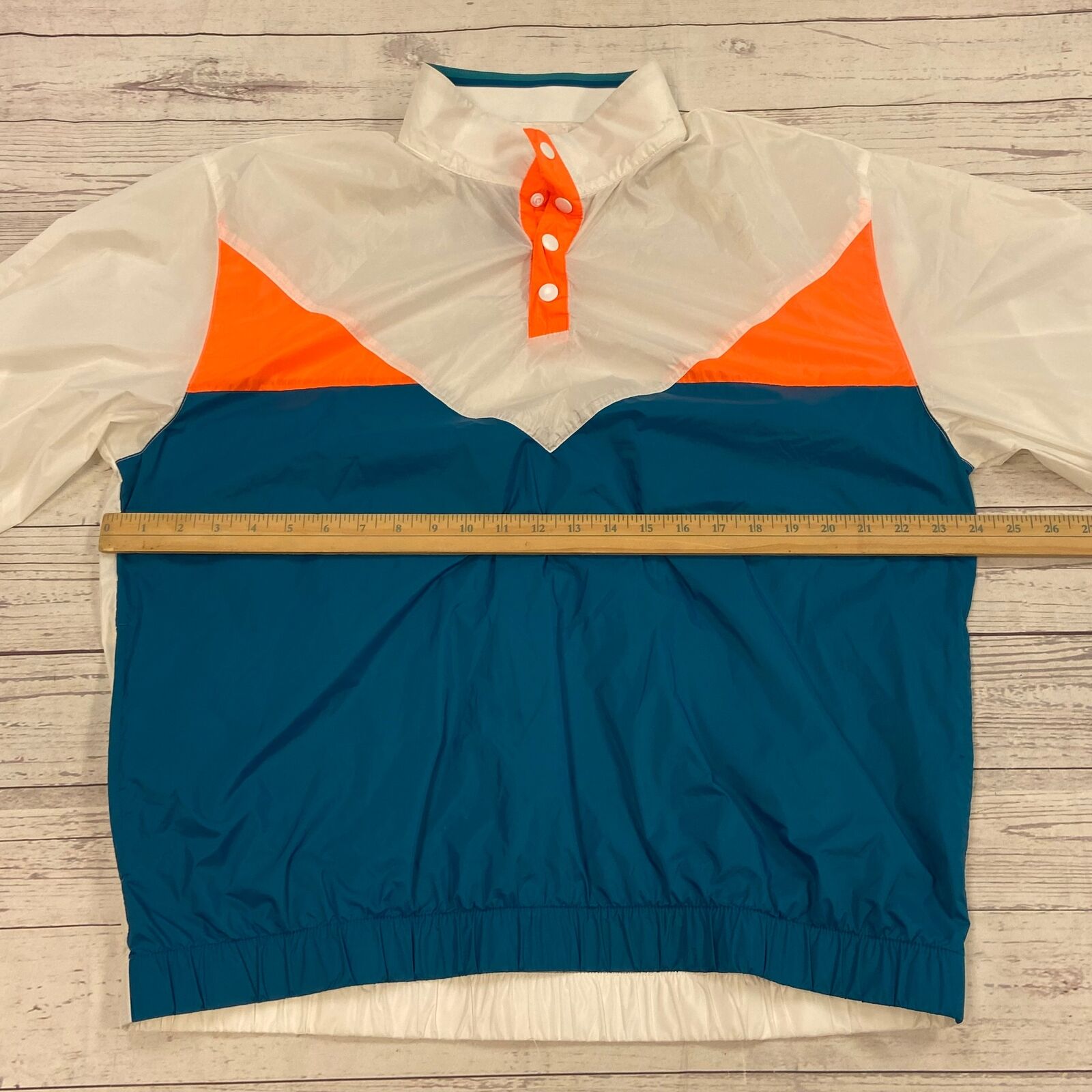 White and orange outlet windbreaker