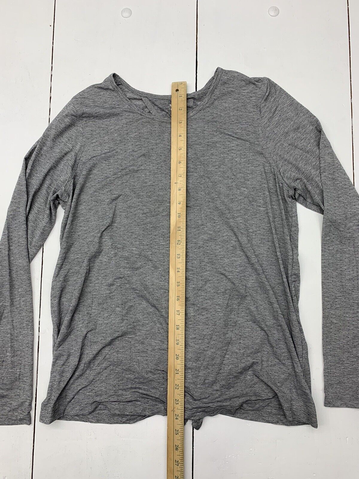 All in Motion Womens Grey Long Sleeve Athletic Shirt Size Large