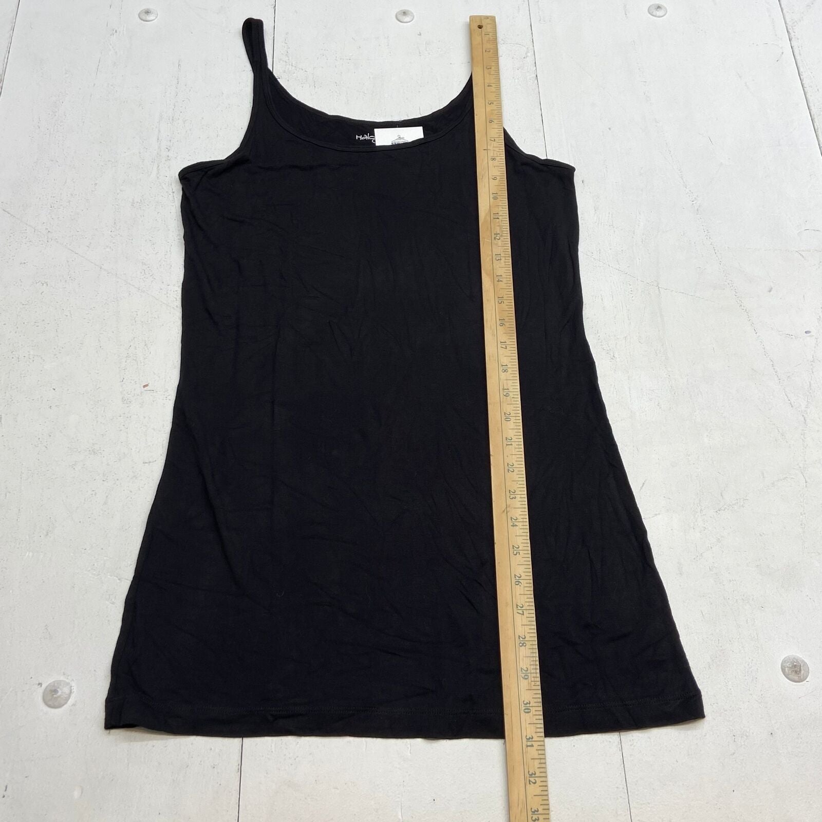 Halogen Black Sleeveless Fitted Cami Tank Top Women Size XL