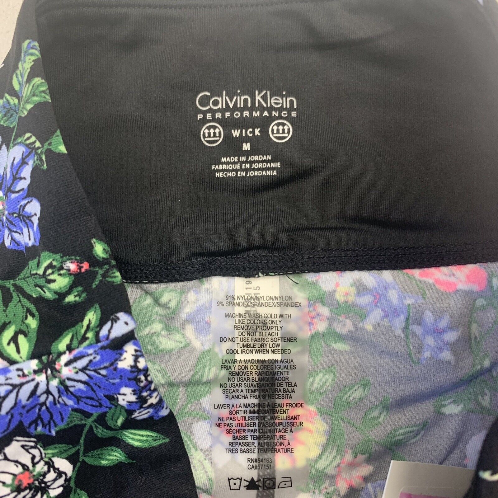 Calvin Klein Women's Printed High Waist 7/8 Leggings Purple Size