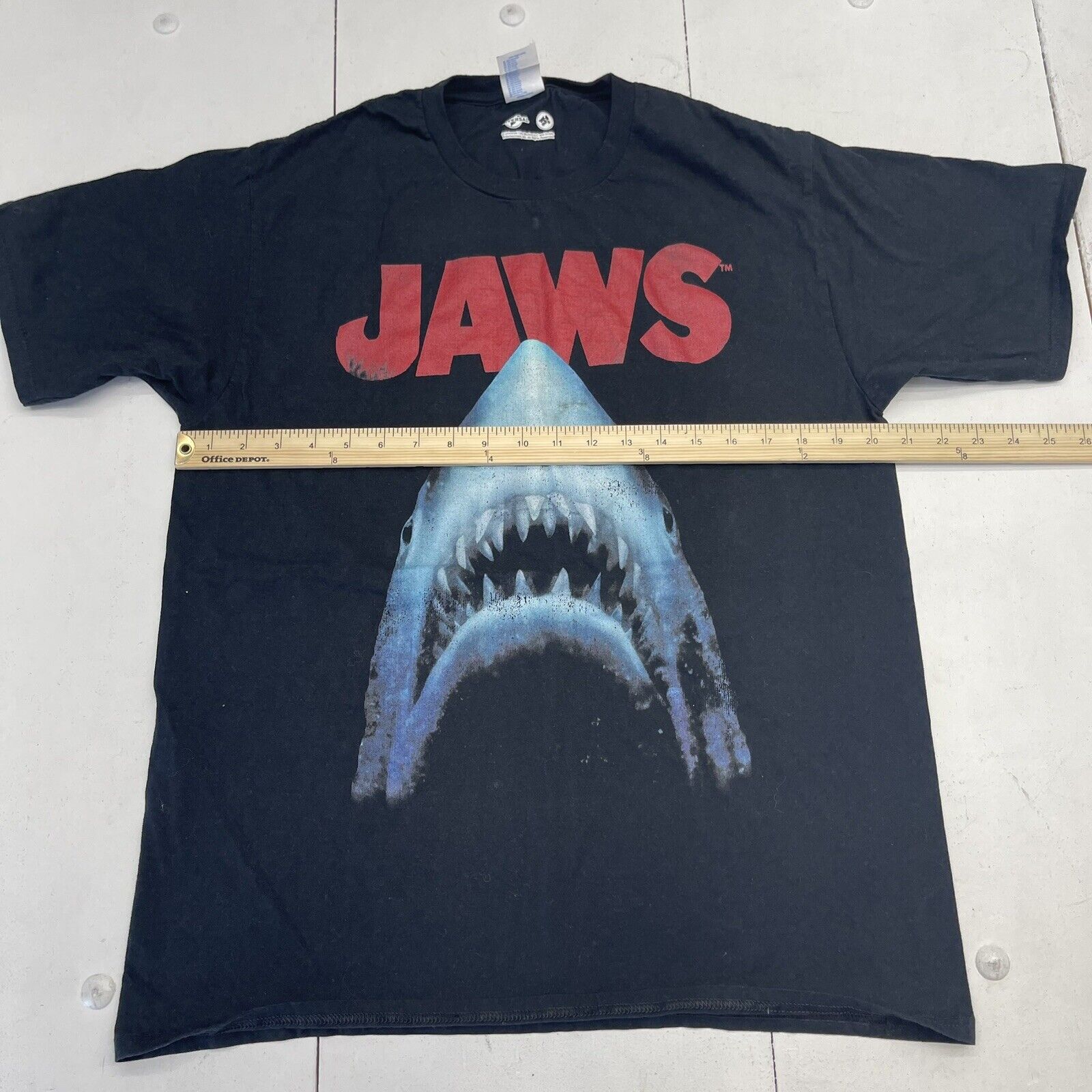 Universal Studios Jaws Black Graphic Short Sleeve T Shirt Mens