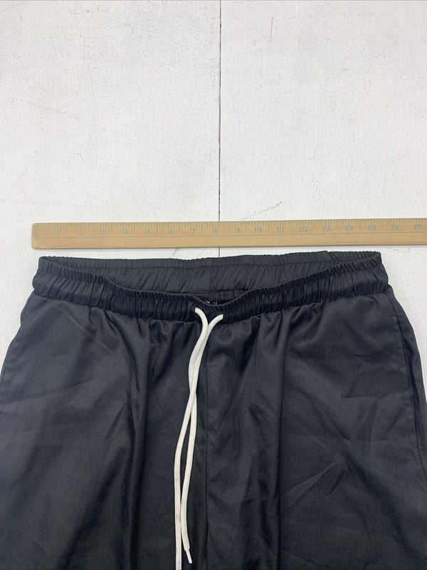 Luc Matton Mens Black Drawstring Pants Size Medium - beyond exchange